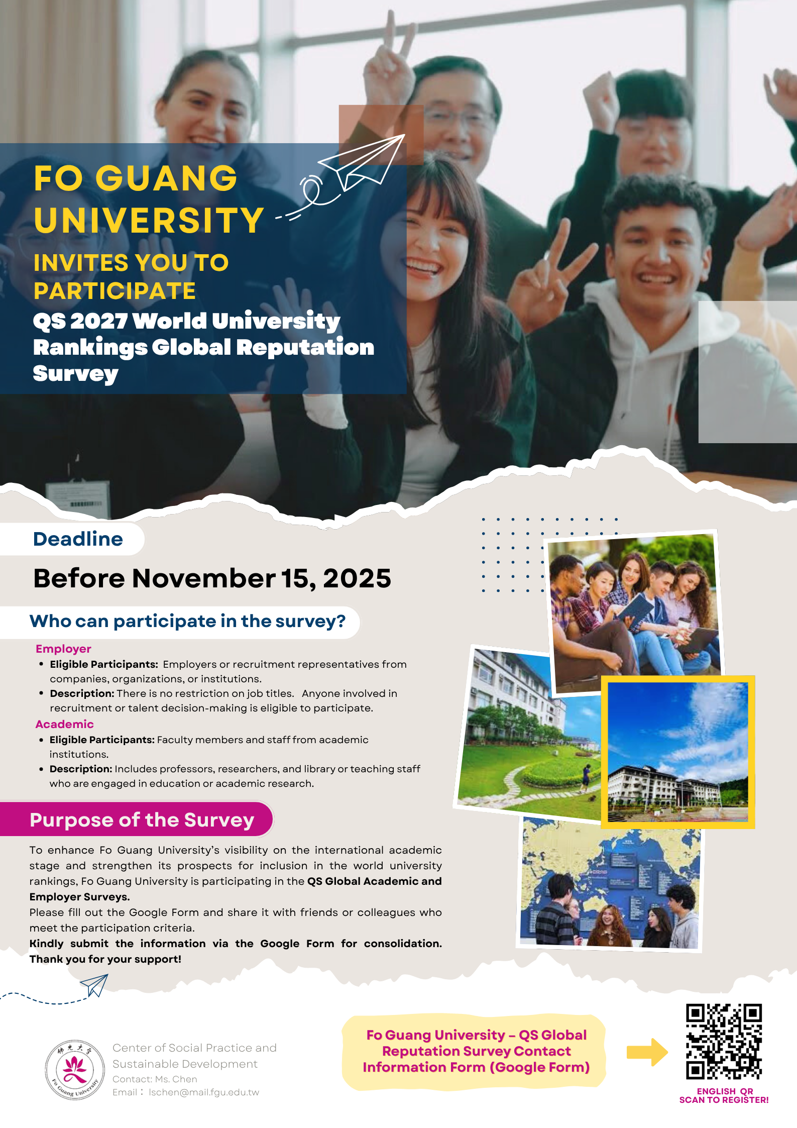 Fo Guang Unversity QS Survey